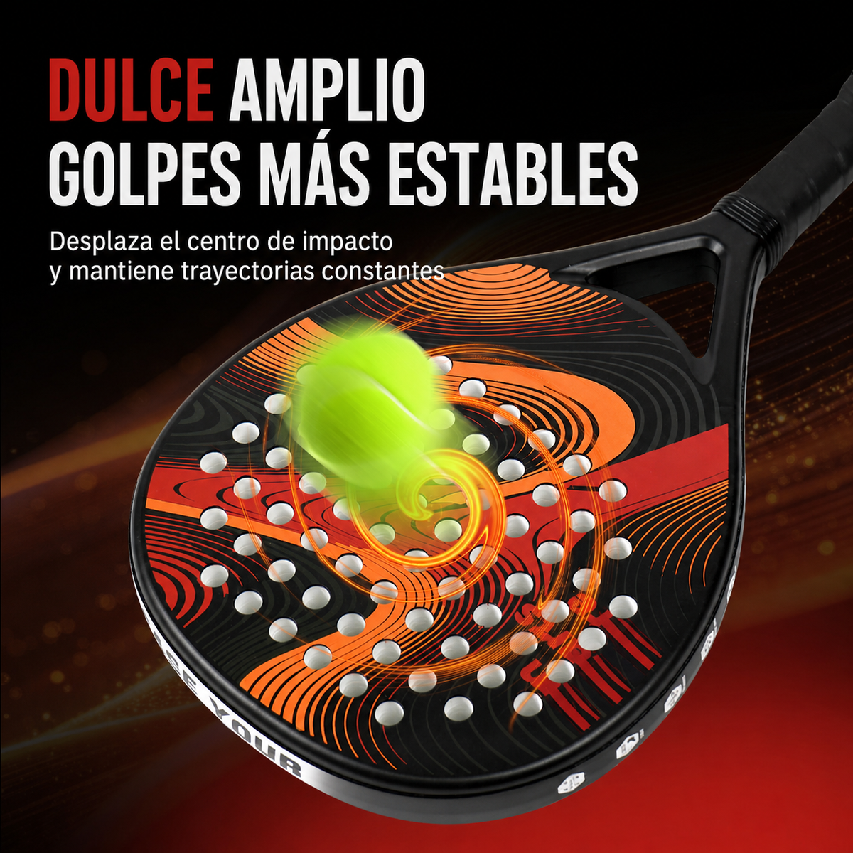 Pala de Pádel con marco de Carbono - 4
