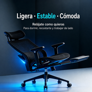Silla de oficina ergonómica con masaje y reclinable - 1