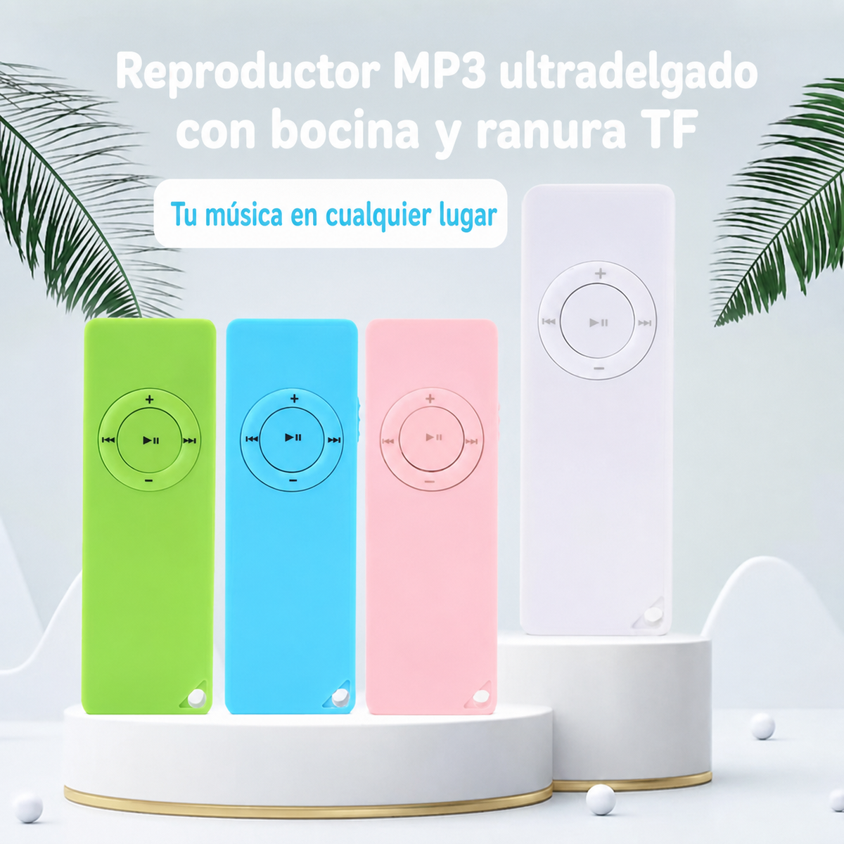 Reproductor MP3 ultradelgado con bocina y ranura TF - 1