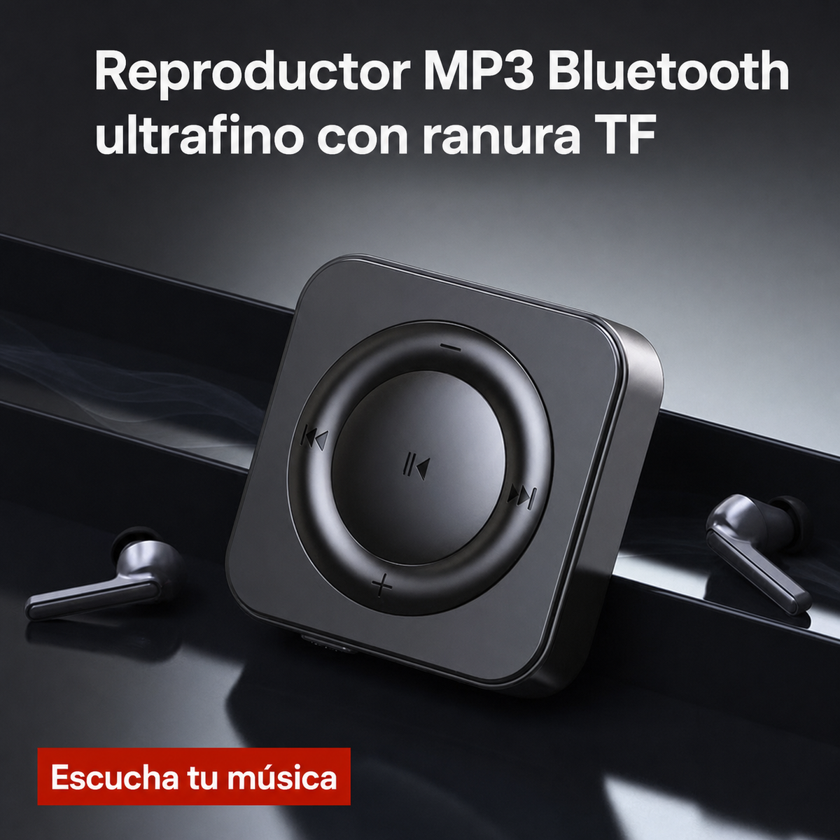 Reproductor MP3 Bluetooth ultrafino con ranura TF - 1