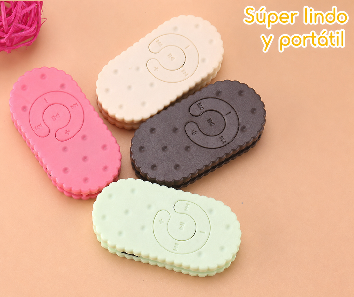 Reproductor MP3 Mini Clip Forma de Galleta con Tarjeta TF - 10