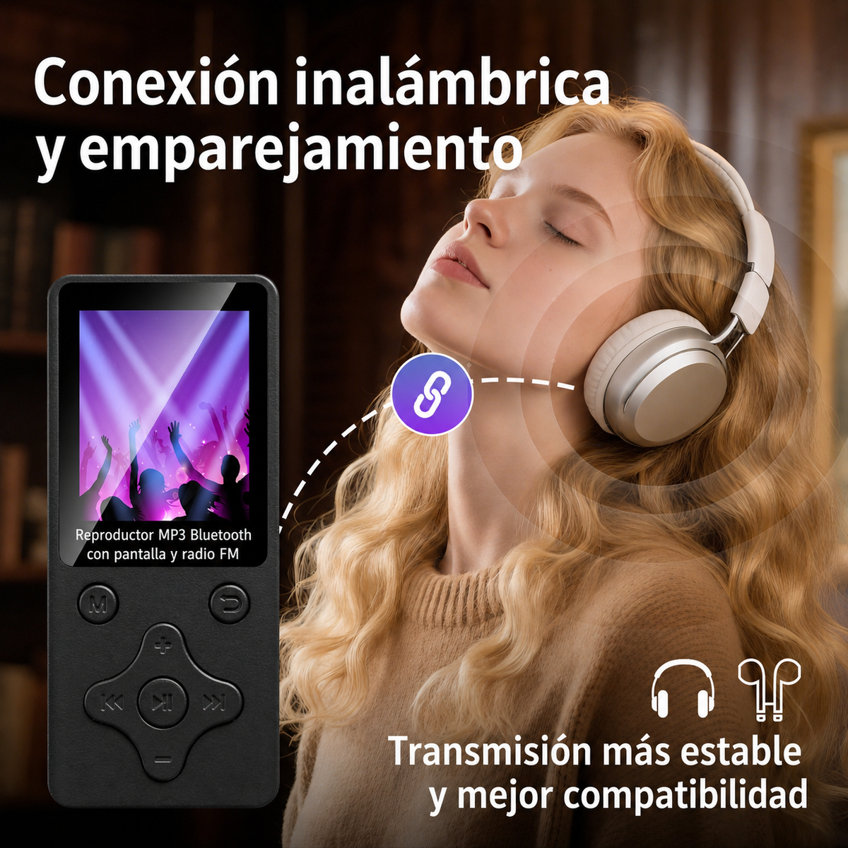 Reproductor MP3 Bluetooth con pantalla y radio FM - 16