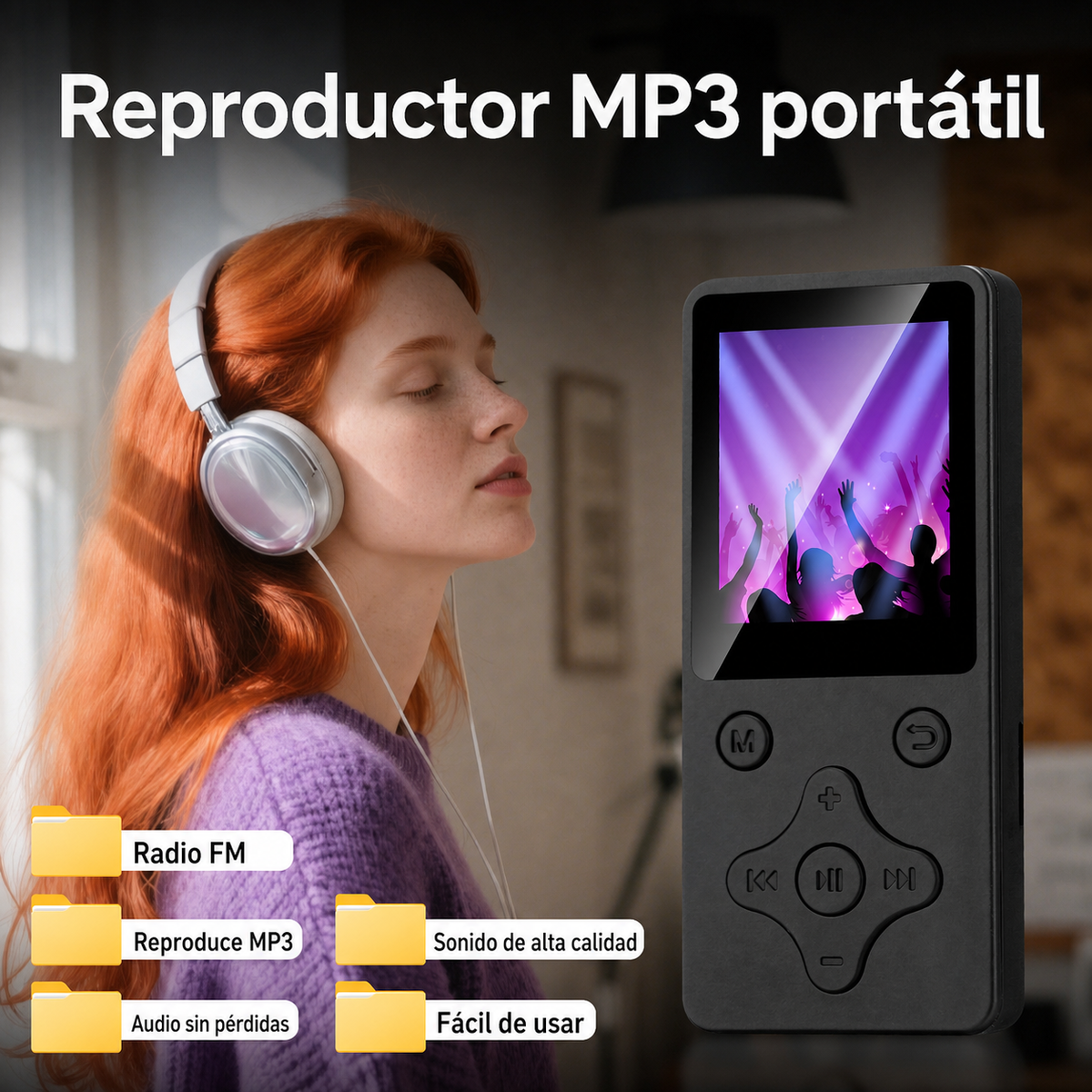 Reproductor MP3 Bluetooth con pantalla y radio FM - 2