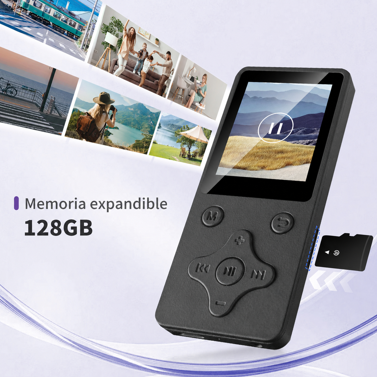 Reproductor MP3 Bluetooth con pantalla y radio FM - 3