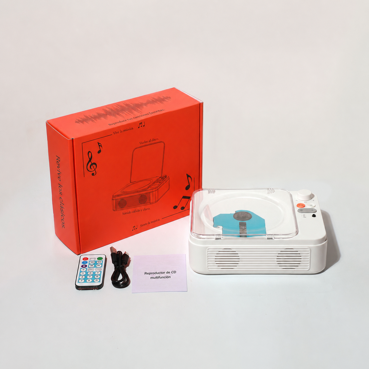 Reproductor de CD retro con Bluetooth y USB multifunción - 7