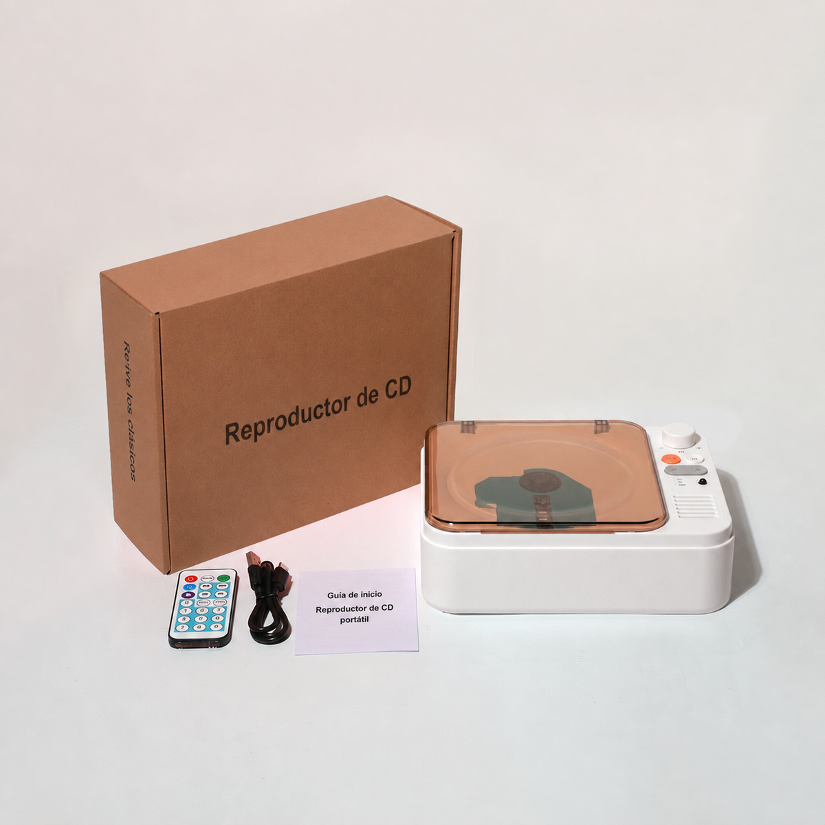 Reproductor de CD retro con Bluetooth y USB multifunción - 8
