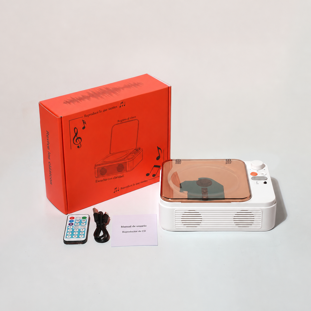 Reproductor de CD retro con Bluetooth y USB multifunción - 9