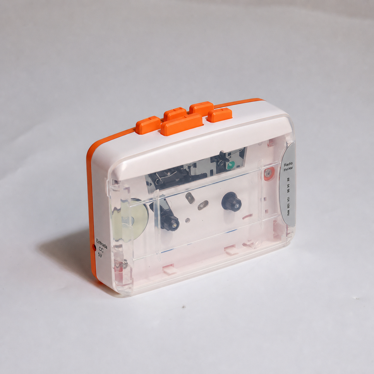 Grabadora de casete retro portátil con radio FM/AM - 9