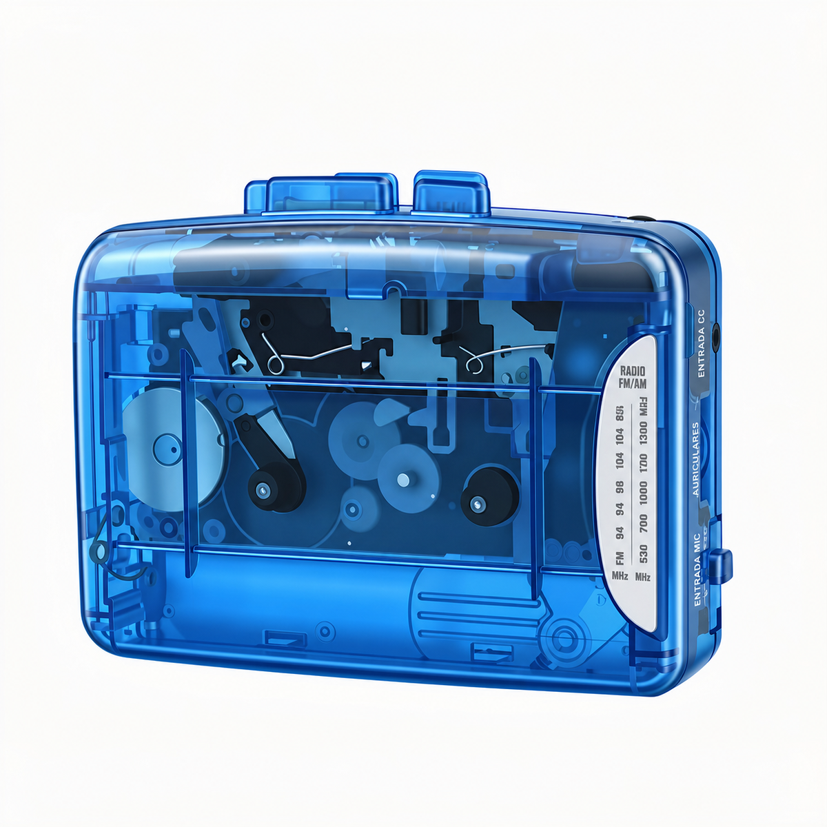 Grabadora de casete retro portátil con radio FM/AM - 10