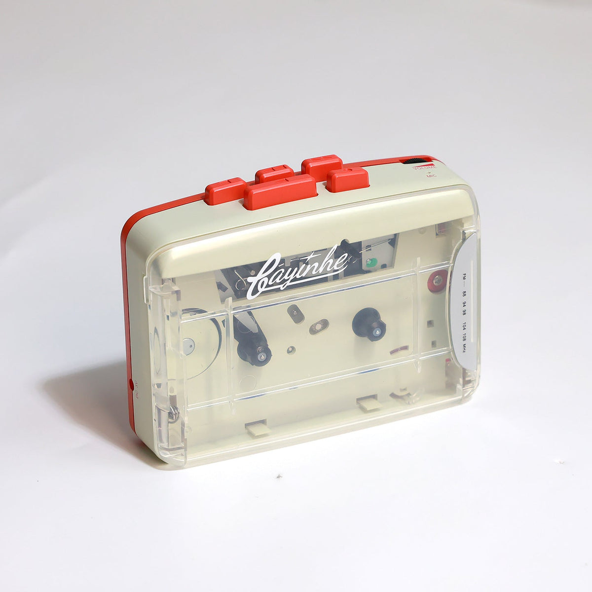 Grabadora de casete retro portátil con radio FM/AM