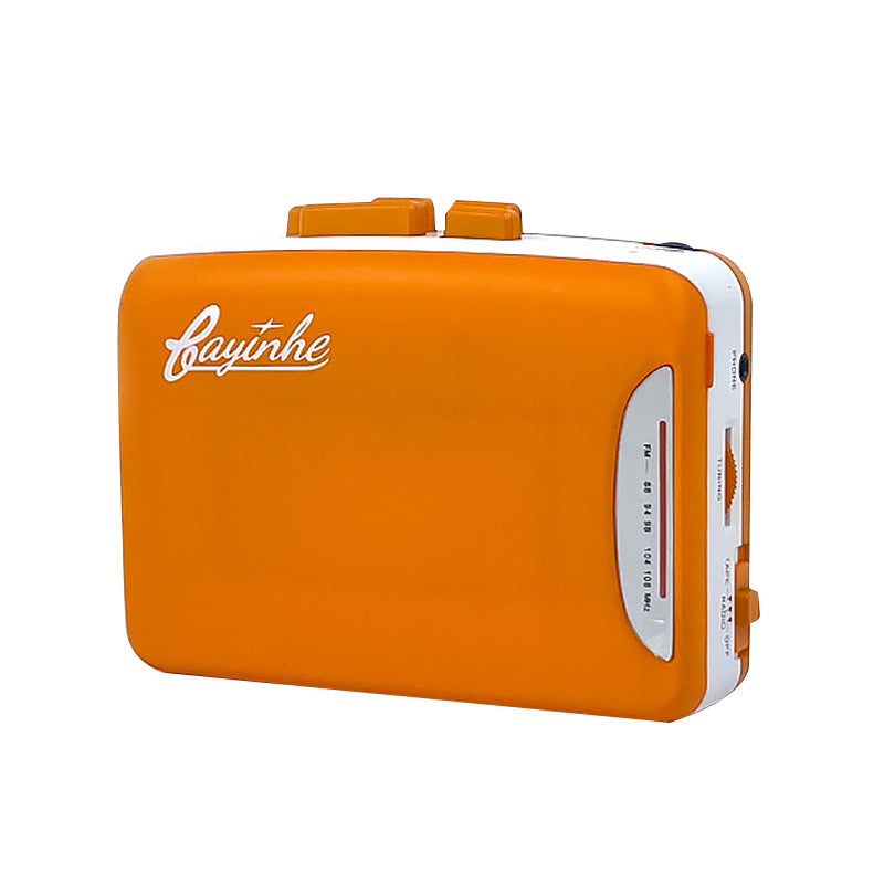 Grabadora de casete retro portátil con radio FM/AM