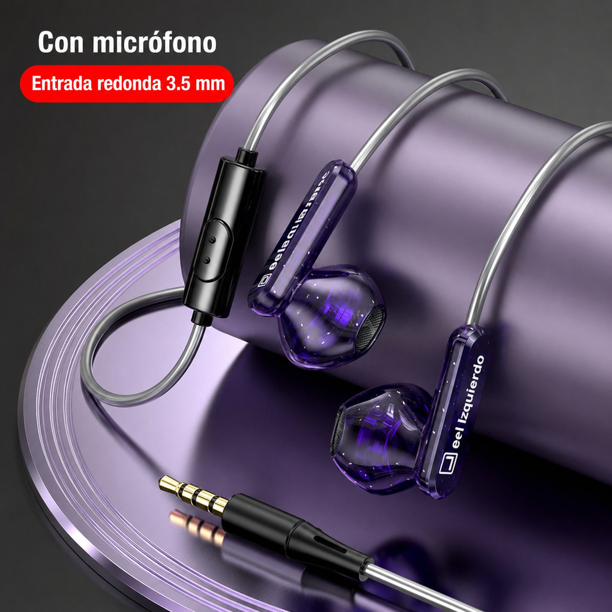 Audífonos con cable transparentes con micrófono S11 - 7
