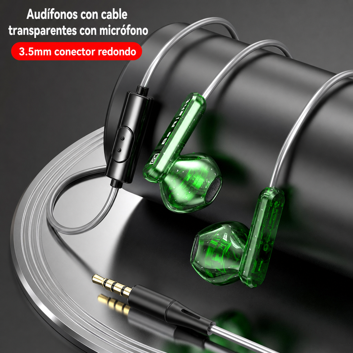 Audífonos con cable transparentes con micrófono S11 - 9