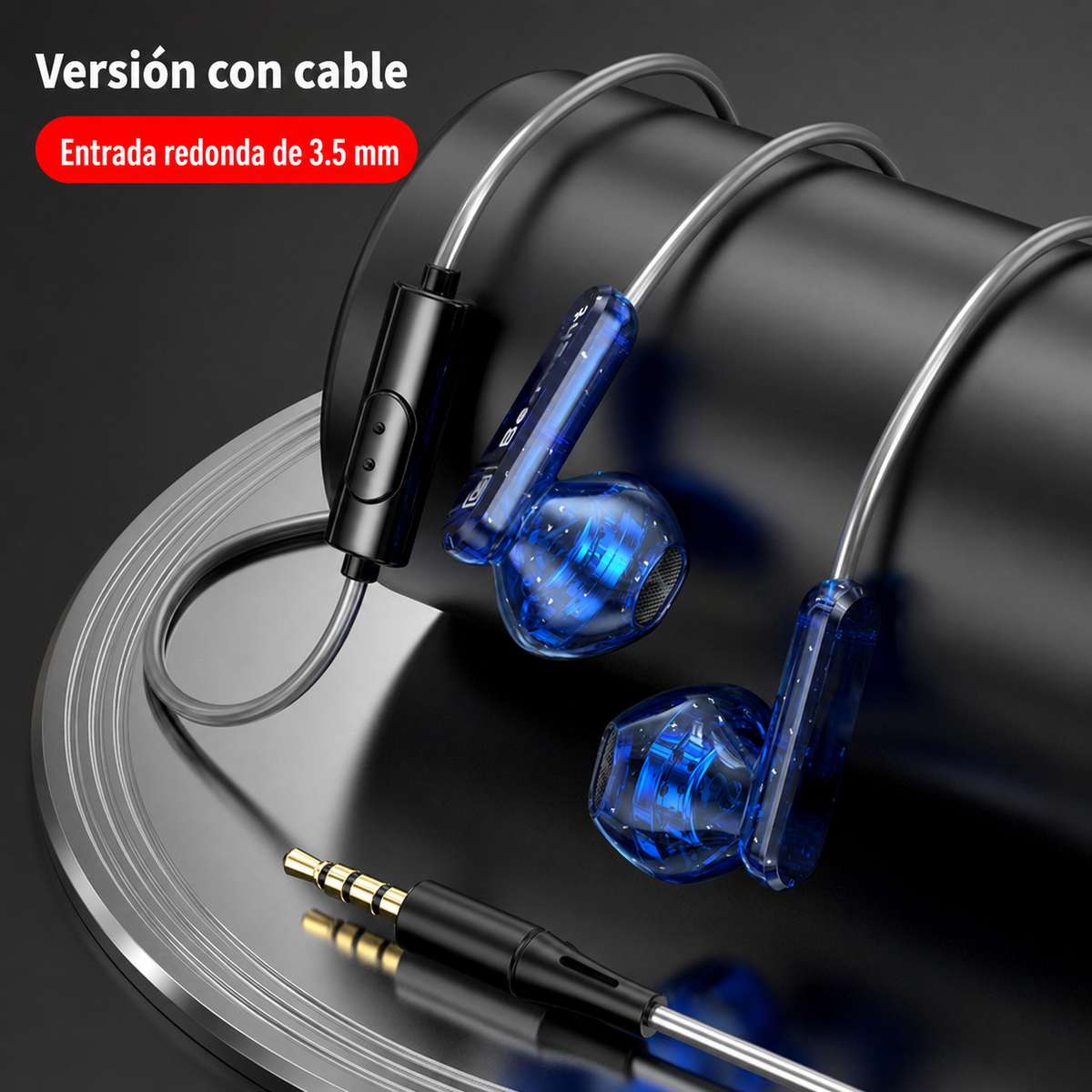 Audífonos con cable transparentes con micrófono S11 - 10