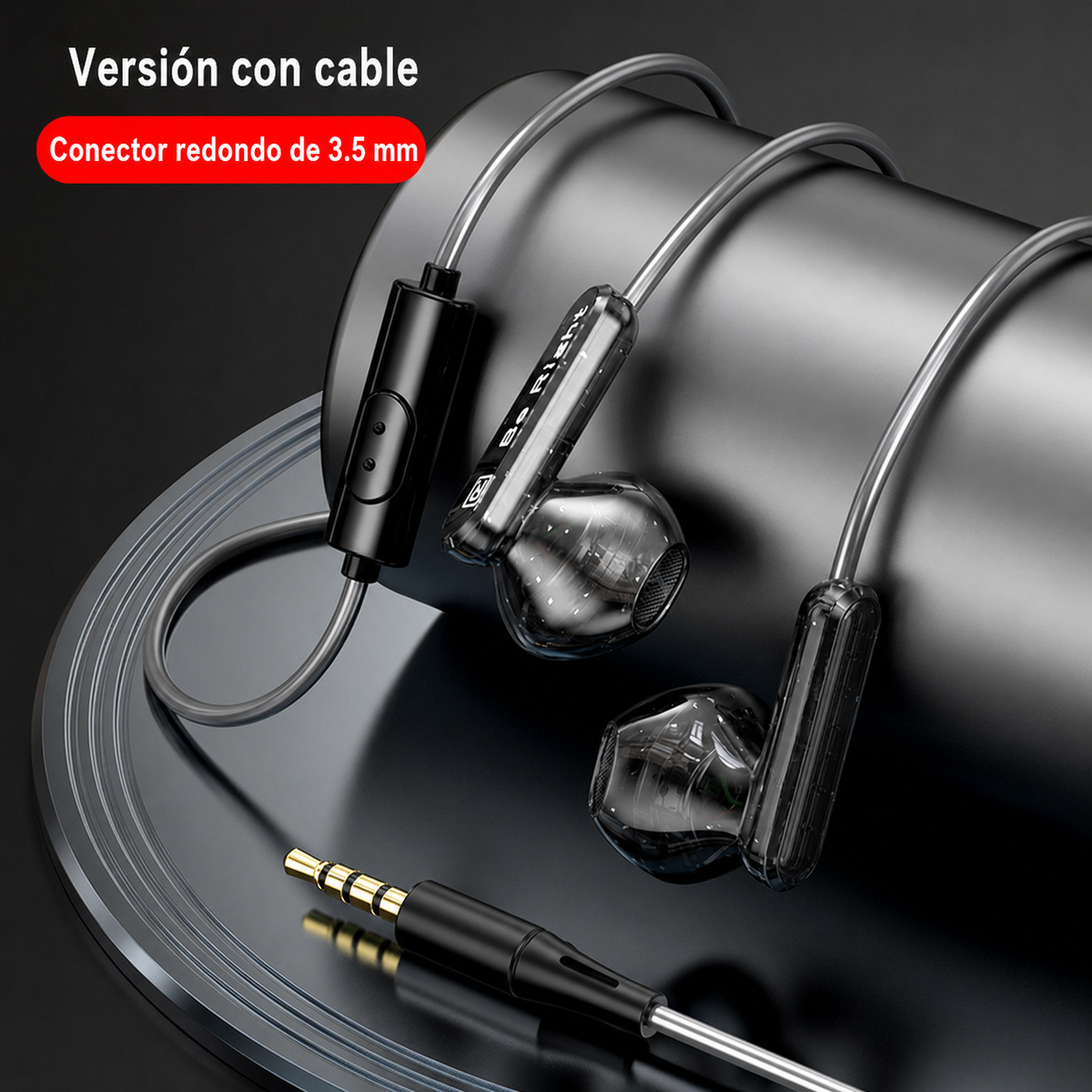 Audífonos con cable transparentes con micrófono S11