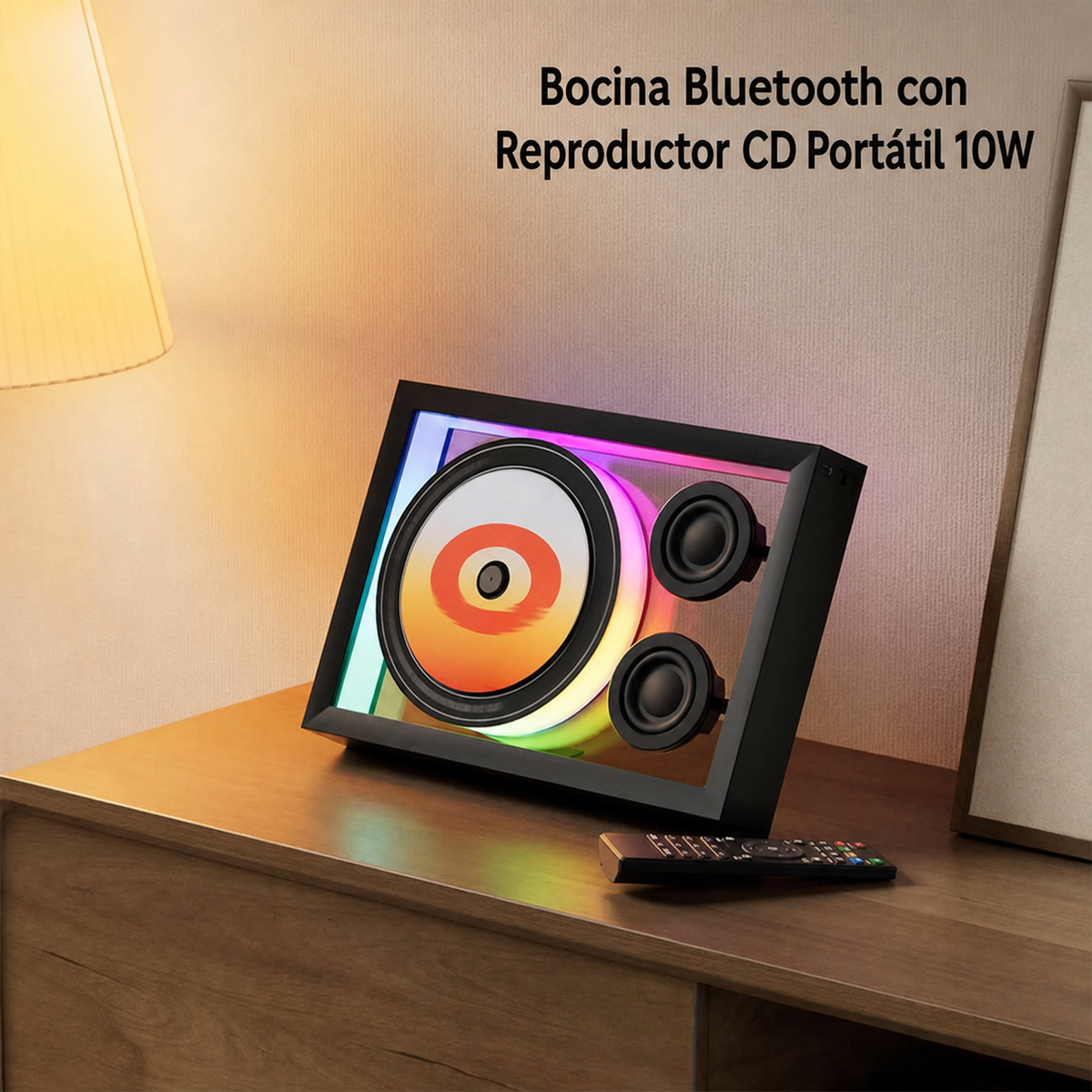 Bocina Bluetooth con Reproductor CD Portátil 10W - 1
