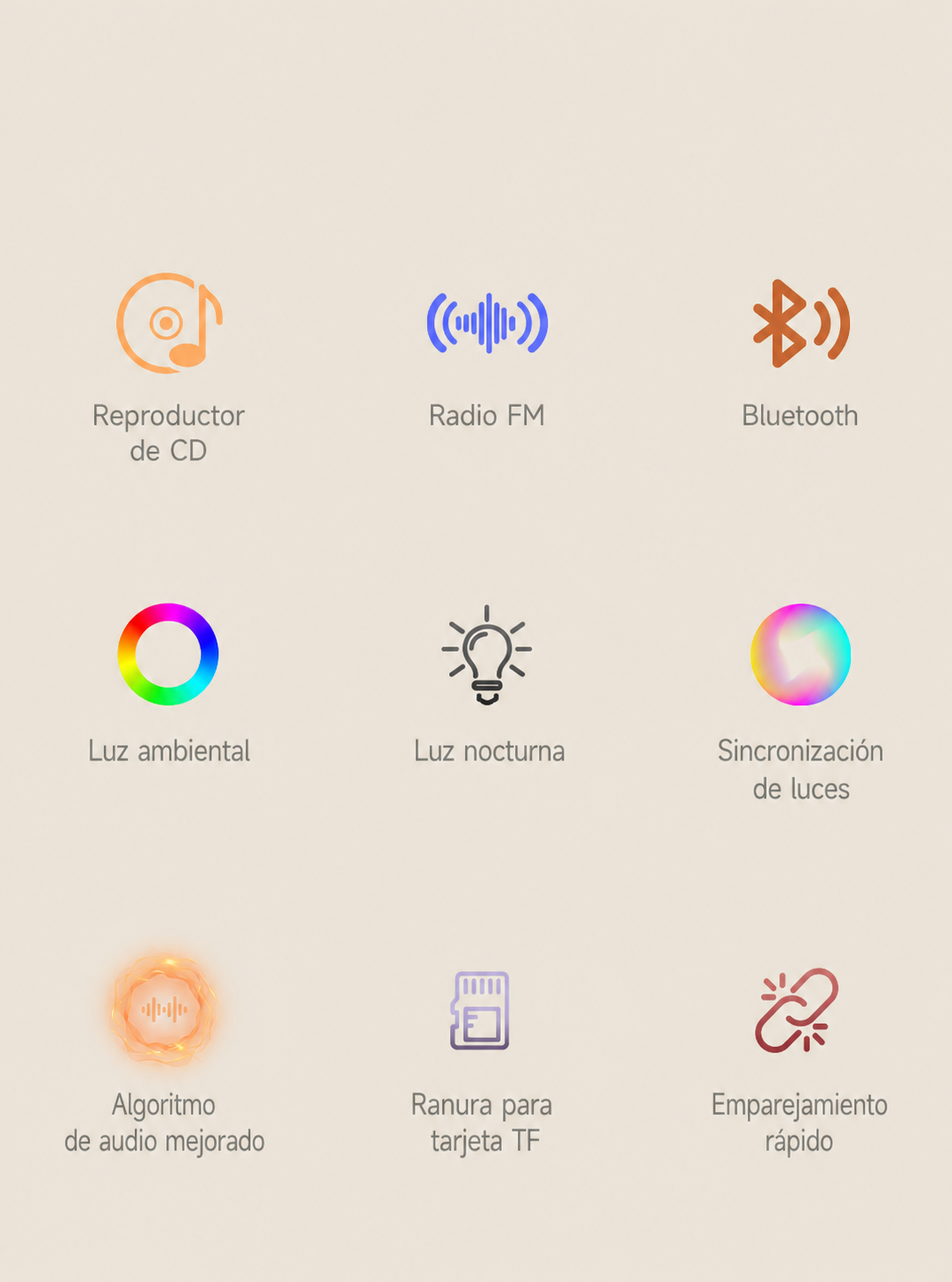 Bocina Bluetooth con Reproductor CD Portátil 10W - 7