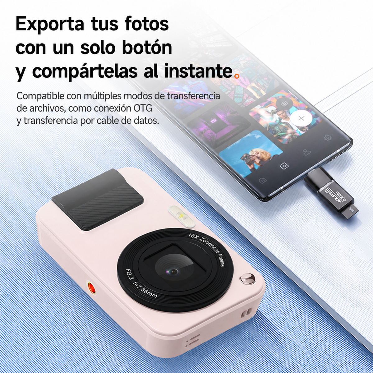 Cámara digital CCD retro K7 Pro con zoom 16x - 2