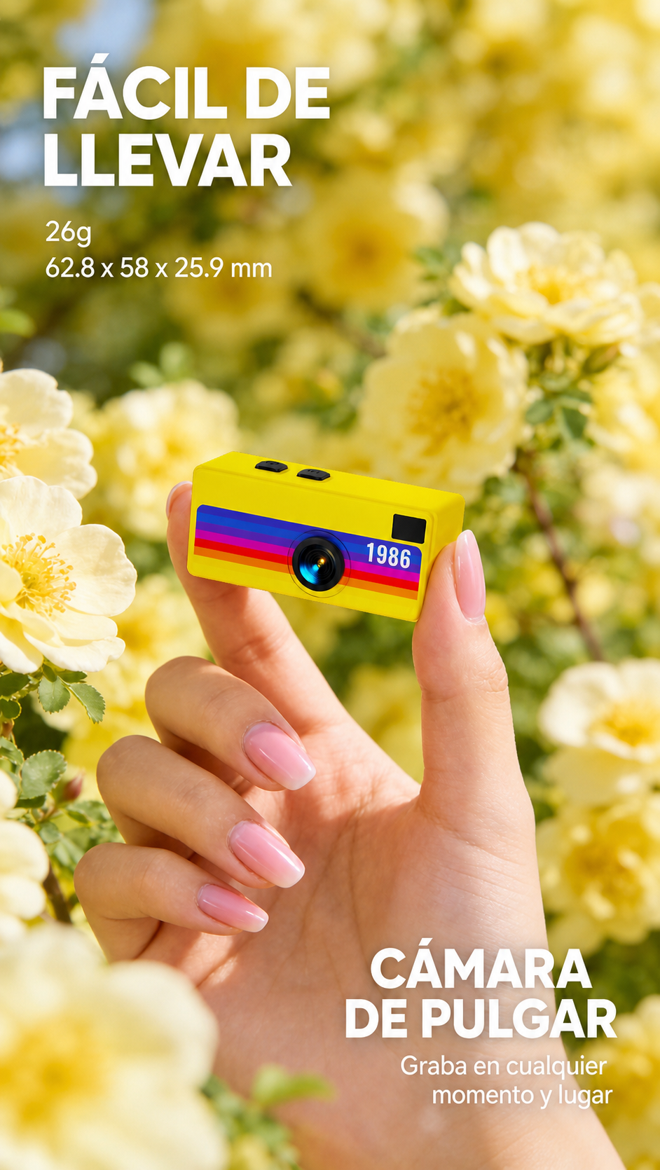 Cámara CCD Mini Retro con Múltiples Filtros y Video 1080P - 15