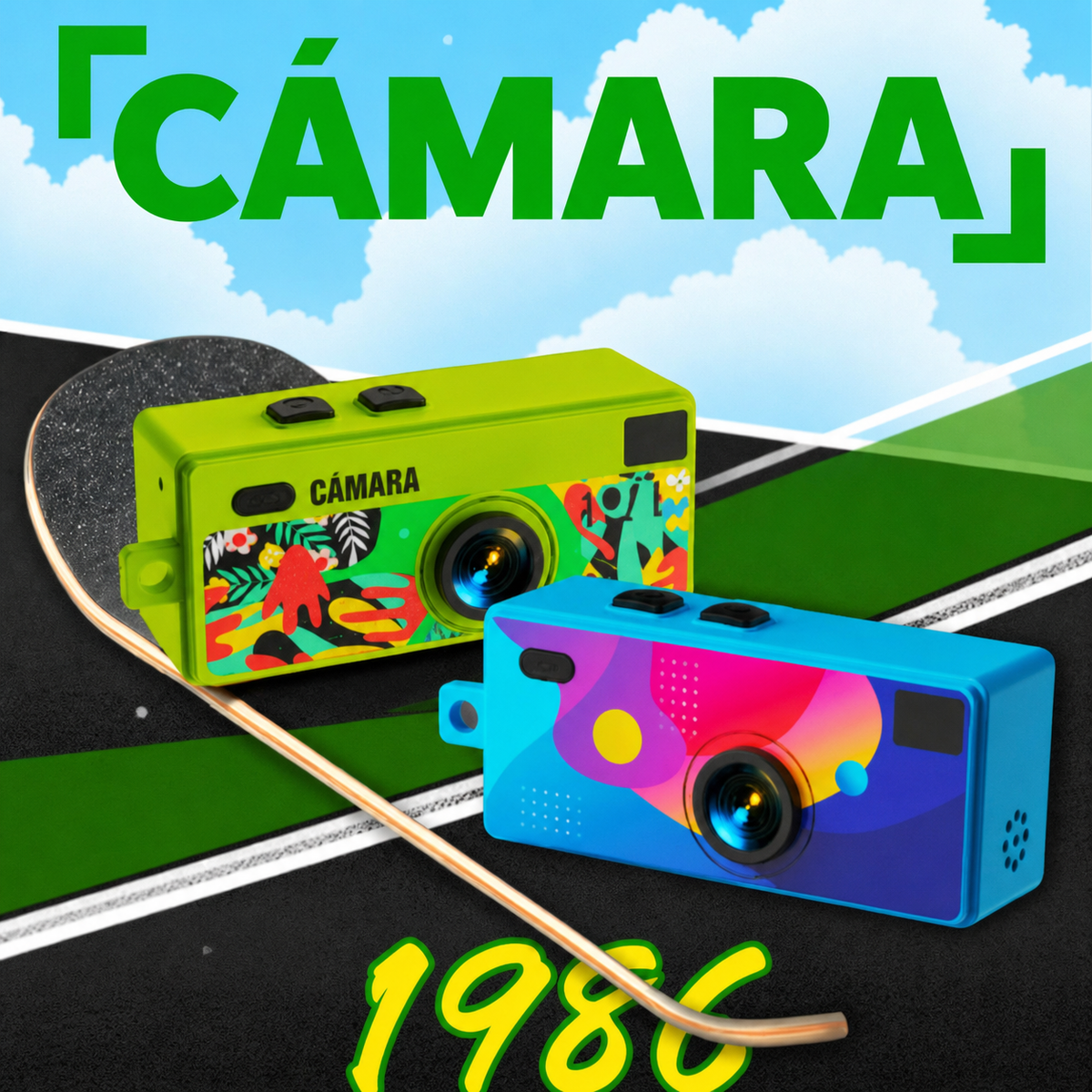 Cámara CCD Mini Retro con Múltiples Filtros y Video 1080P - 2