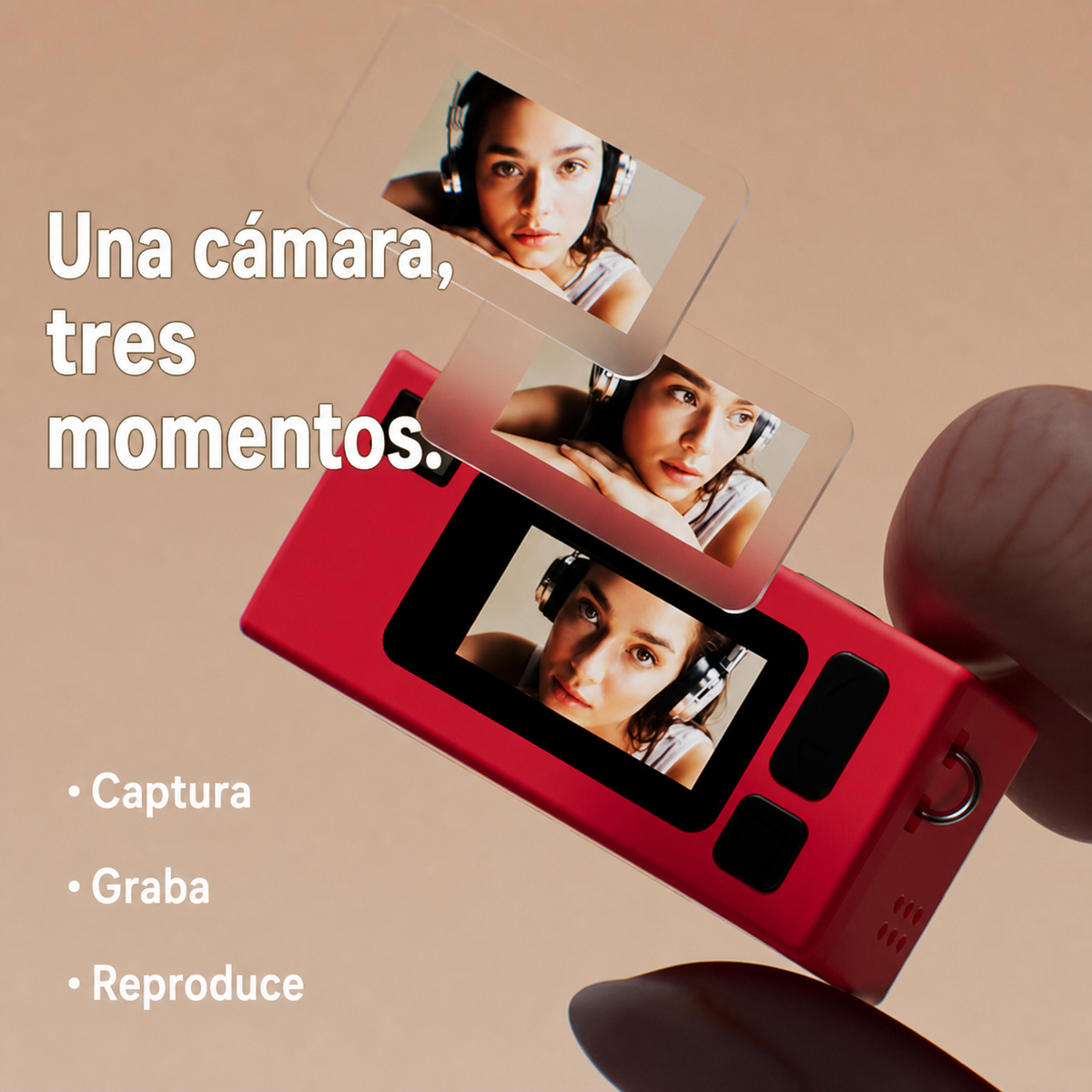 Cámara CCD Mini Retro con Múltiples Filtros y Video 1080P - 3