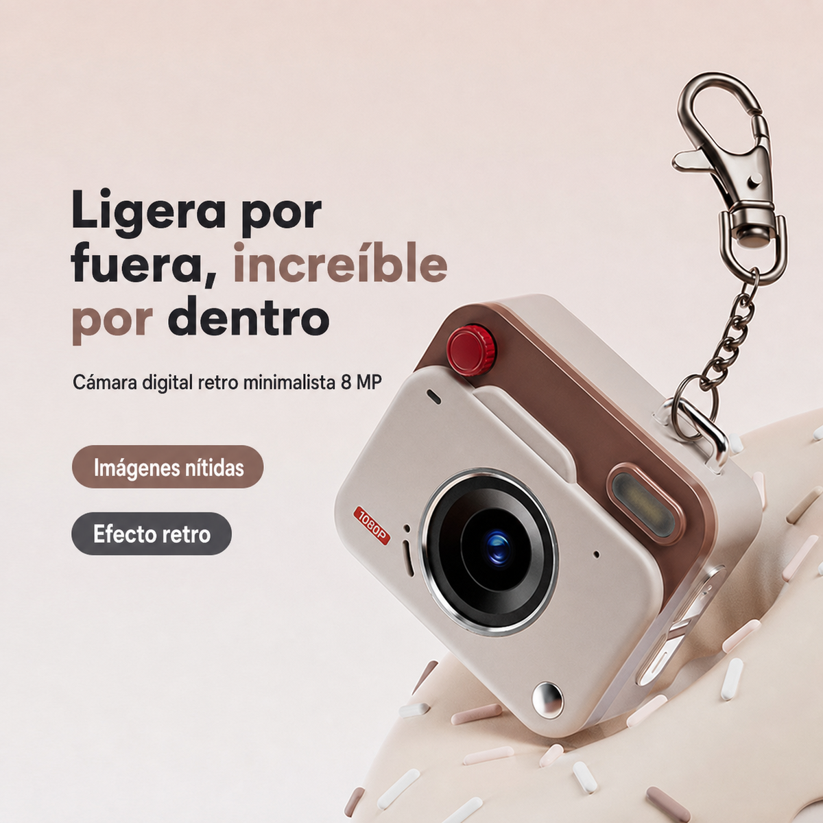 Cámara Digital CCD Retro Minimalista 8 MP - 2