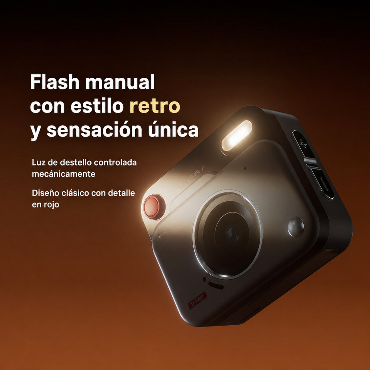 Cámara Digital CCD Retro Minimalista 8 MP - 4