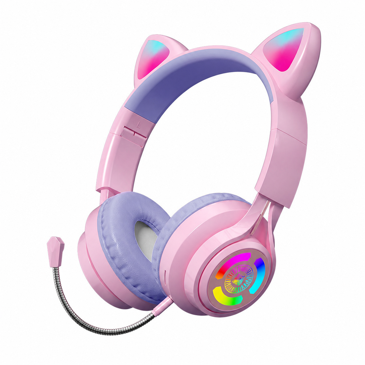 Audífonos Gamer Inalámbricos S3 Orejas de Gato LED - 5
