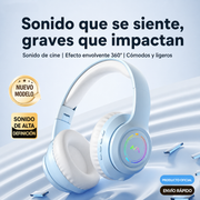 Audífonos Bluetooth Inalámbricos Diadema con Luz RGB - 1
