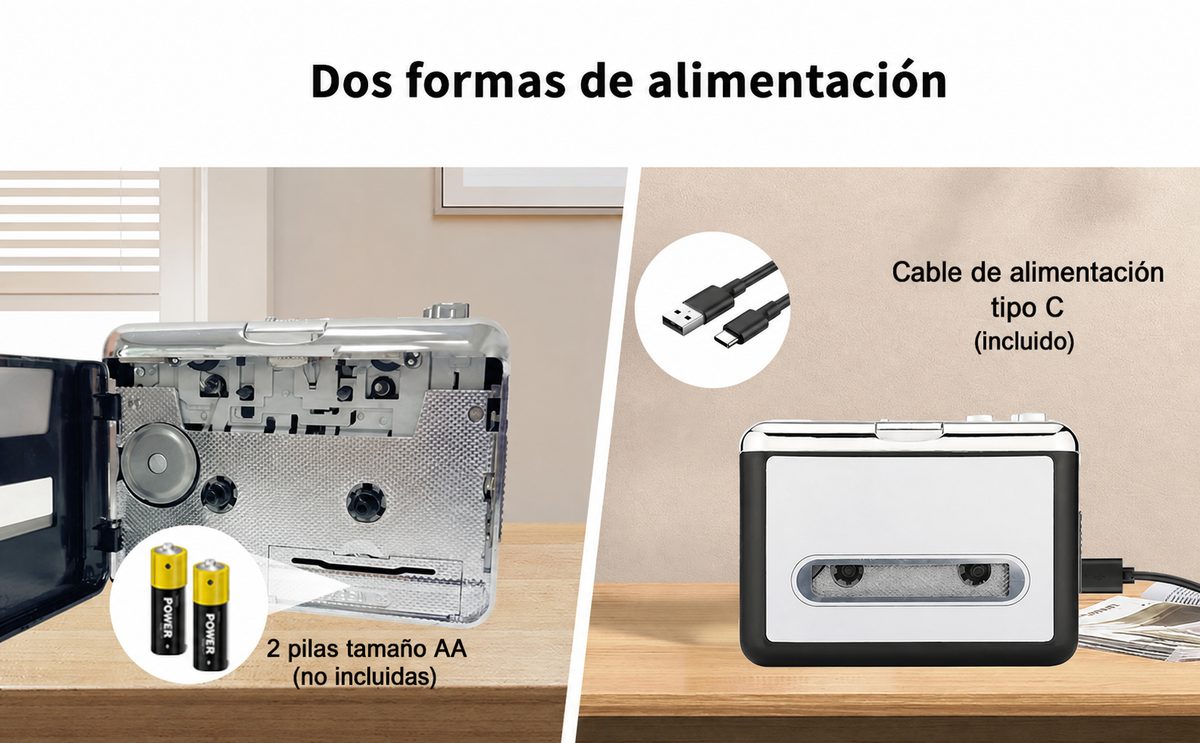 Walkman reproductor de casetes con salida MP3 estéreo - 10