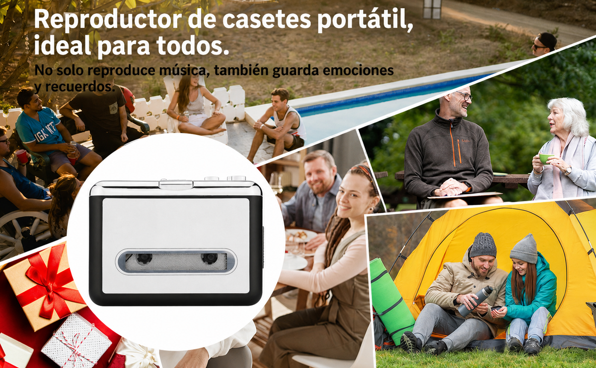 Walkman reproductor de casetes con salida MP3 estéreo - 8