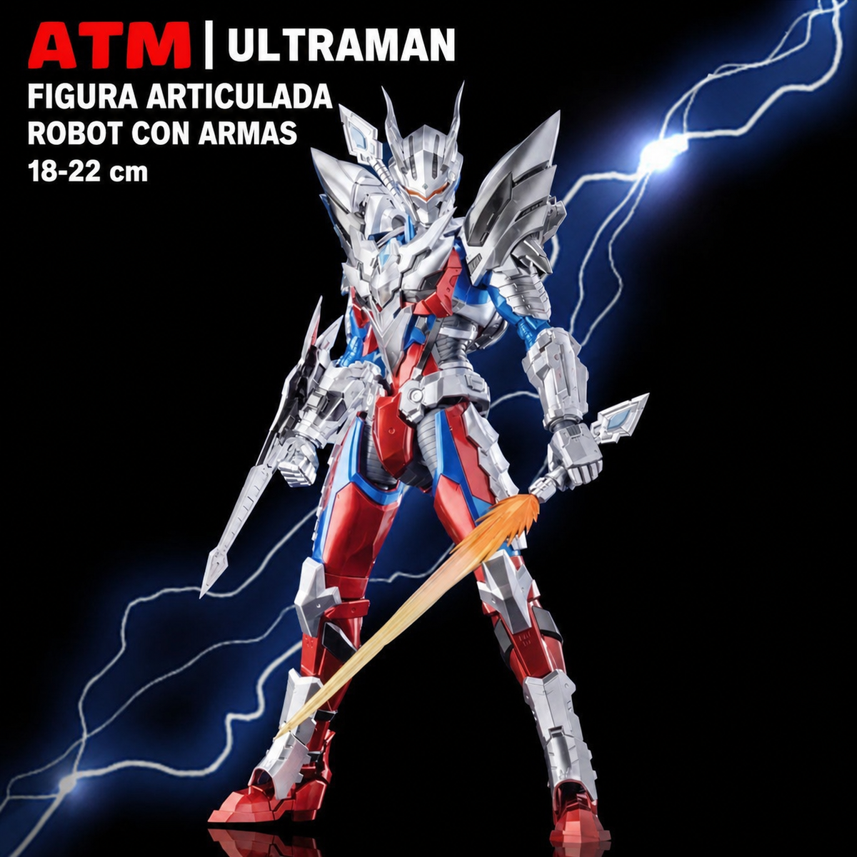 Ultraman Mecha con Armas | Figura articulada 18 y 22 cm - 1