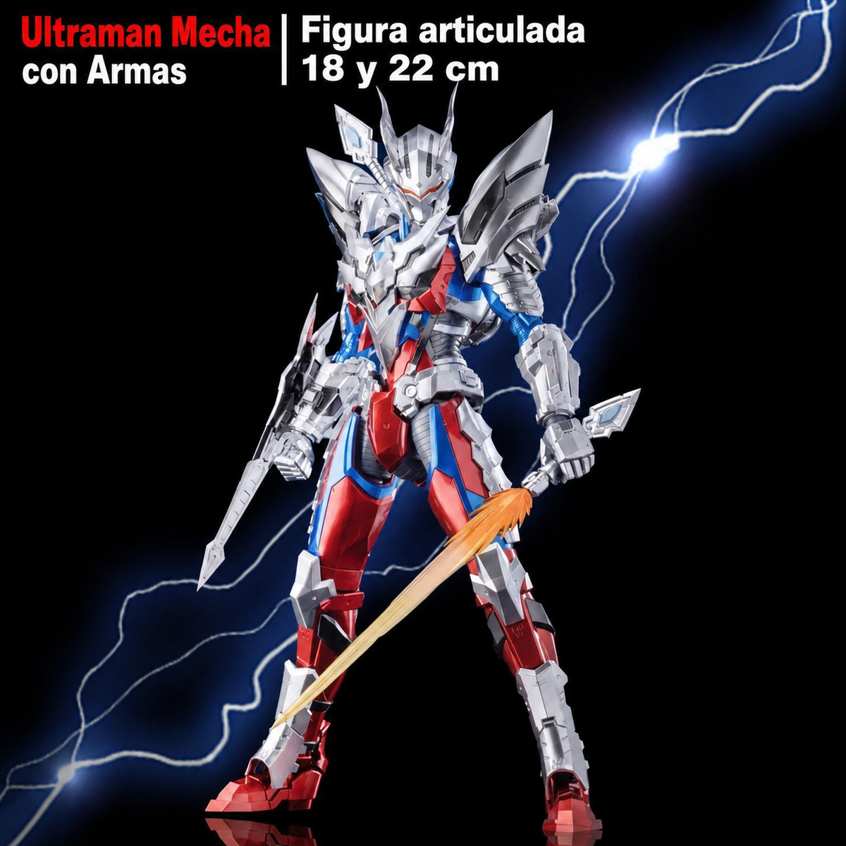 Ultraman Mecha con Armas | Figura articulada 18 y 22 cm