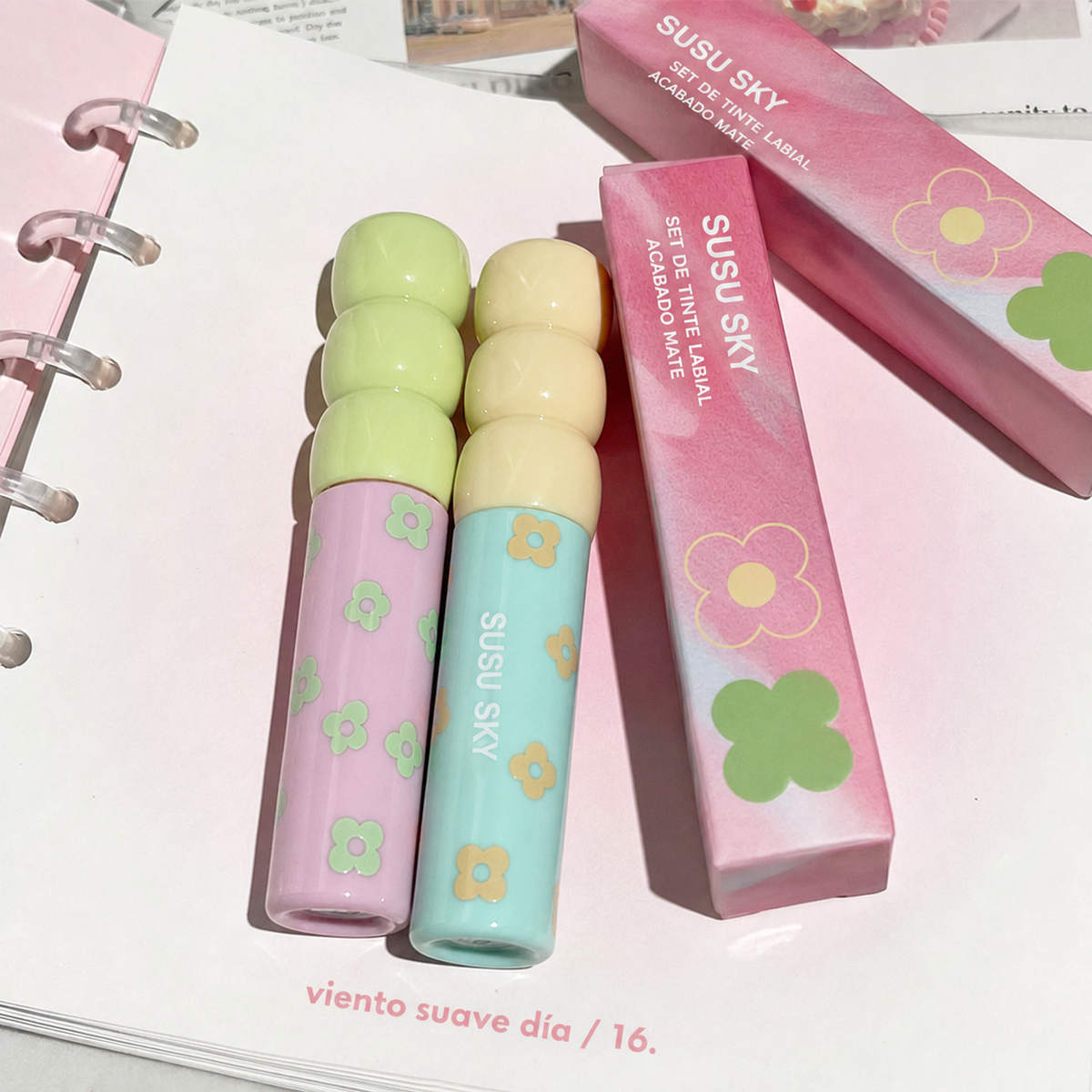 Labial Mate Aterciopelado SUSU SKY – Set de Lip Tint - 4