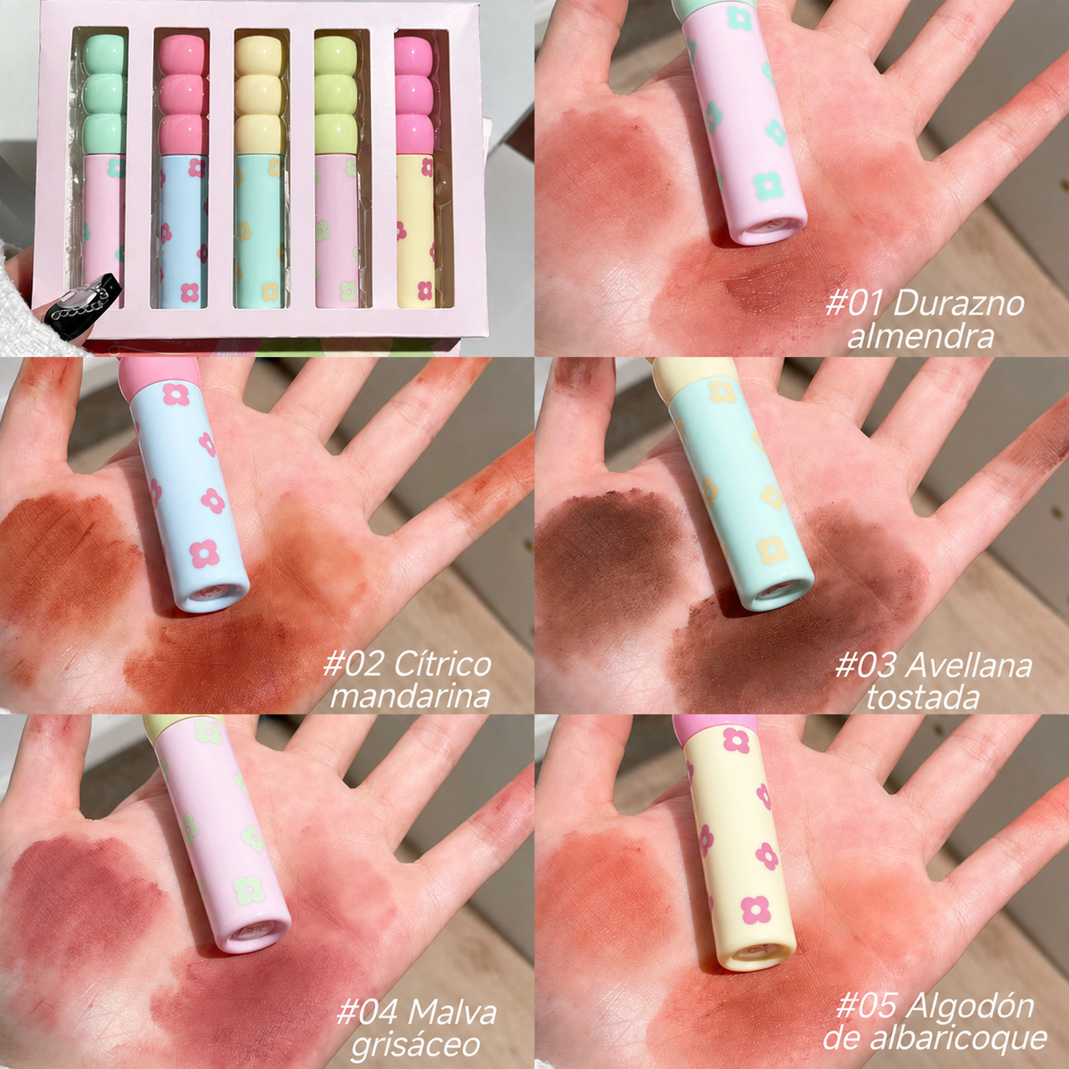 Labial Mate Aterciopelado SUSU SKY – Set de Lip Tint - 6