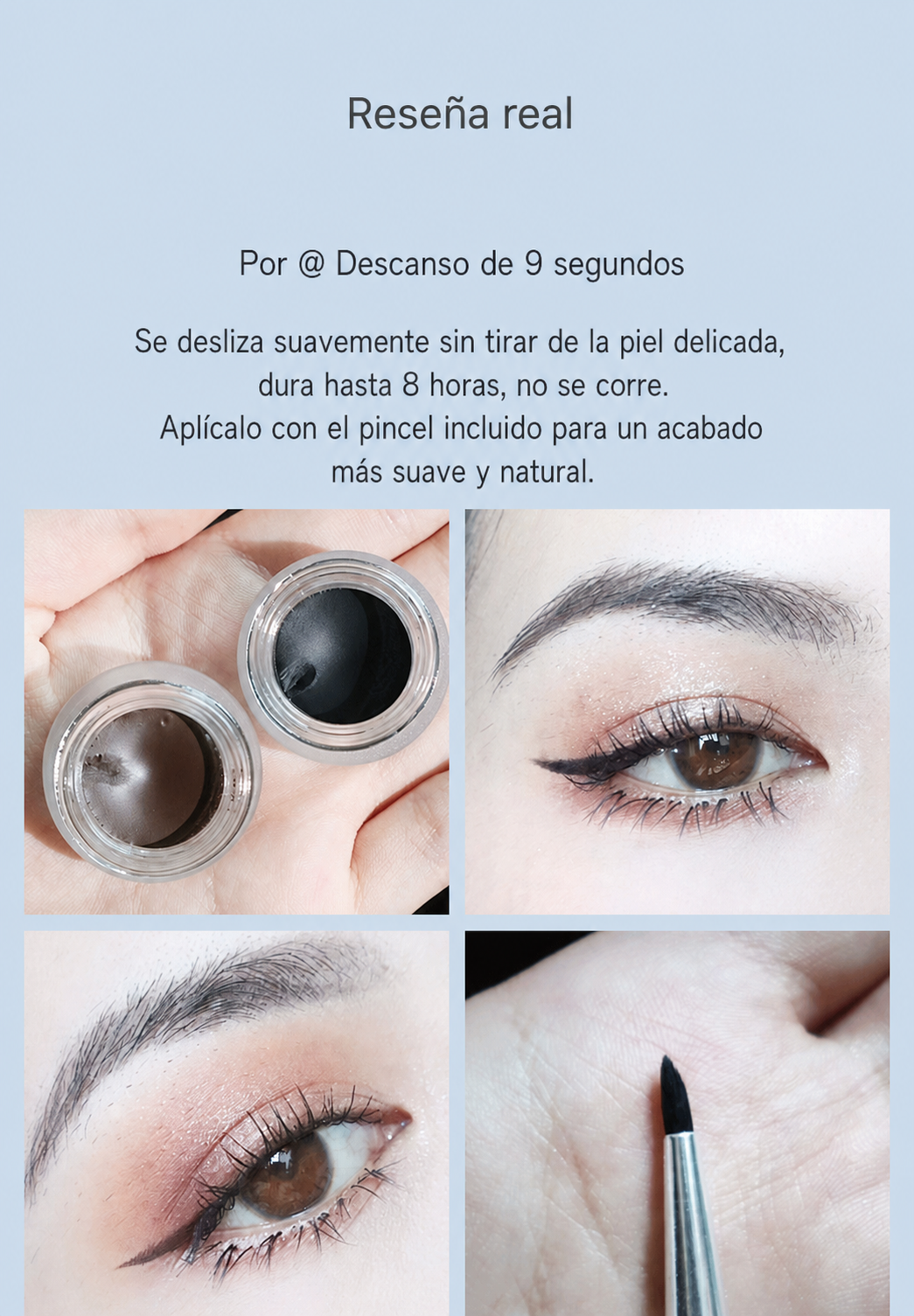 Delineador en gel Judydoll larga duración con brocha - 12