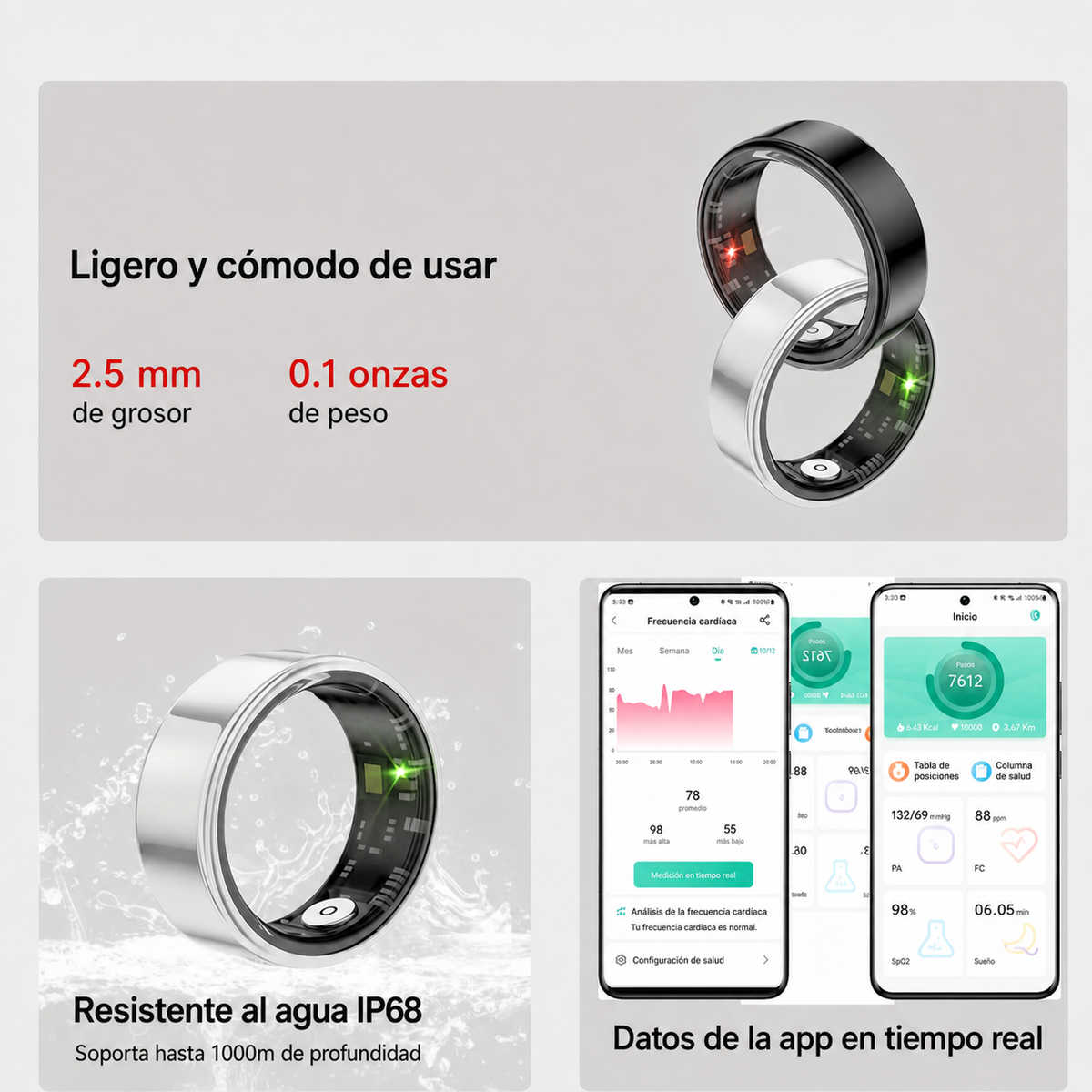 Anillo Inteligente Fitness - 4