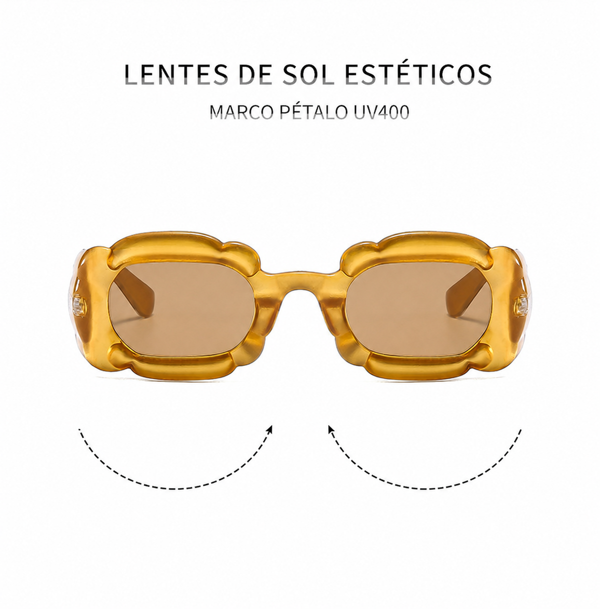 Lentes de sol aesthetic marco pétalo UV400 - 12