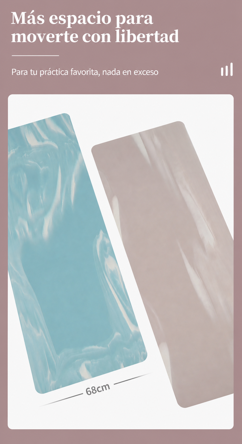 Tapete de Yoga PU antideslizante bicolor 183×68 cm - 15