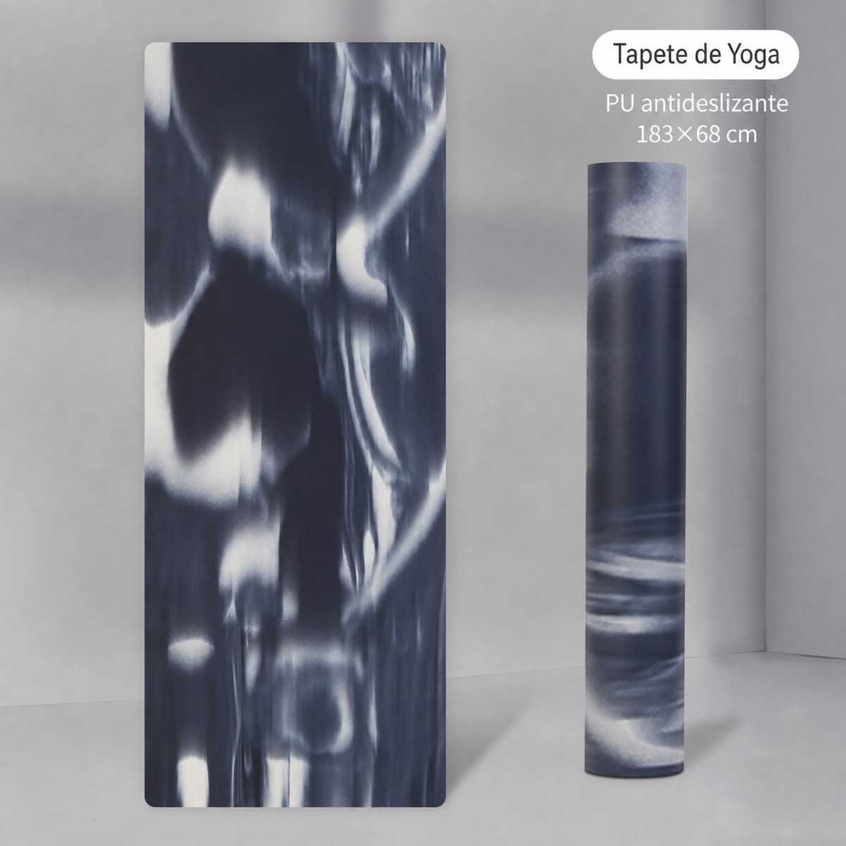 Tapete de Yoga PU antideslizante bicolor 183×68 cm - 6
