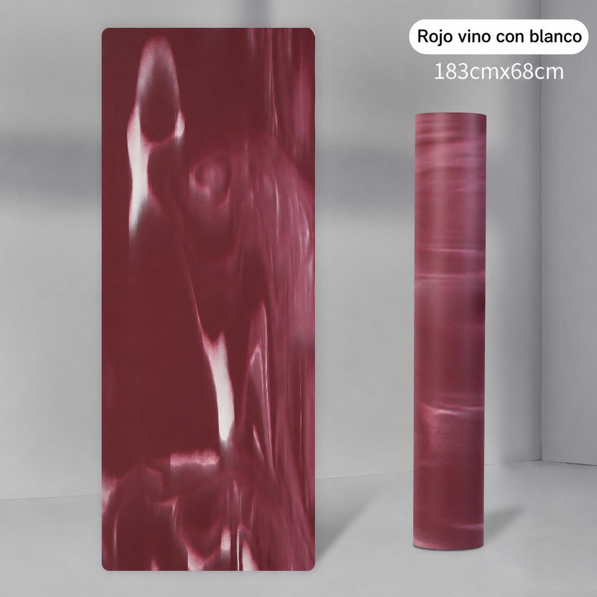 Tapete de Yoga PU antideslizante bicolor 183×68 cm - 7
