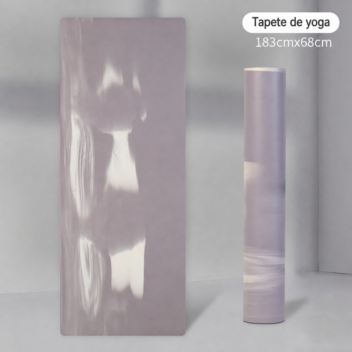 Tapete de Yoga PU antideslizante bicolor 183×68 cm - 8