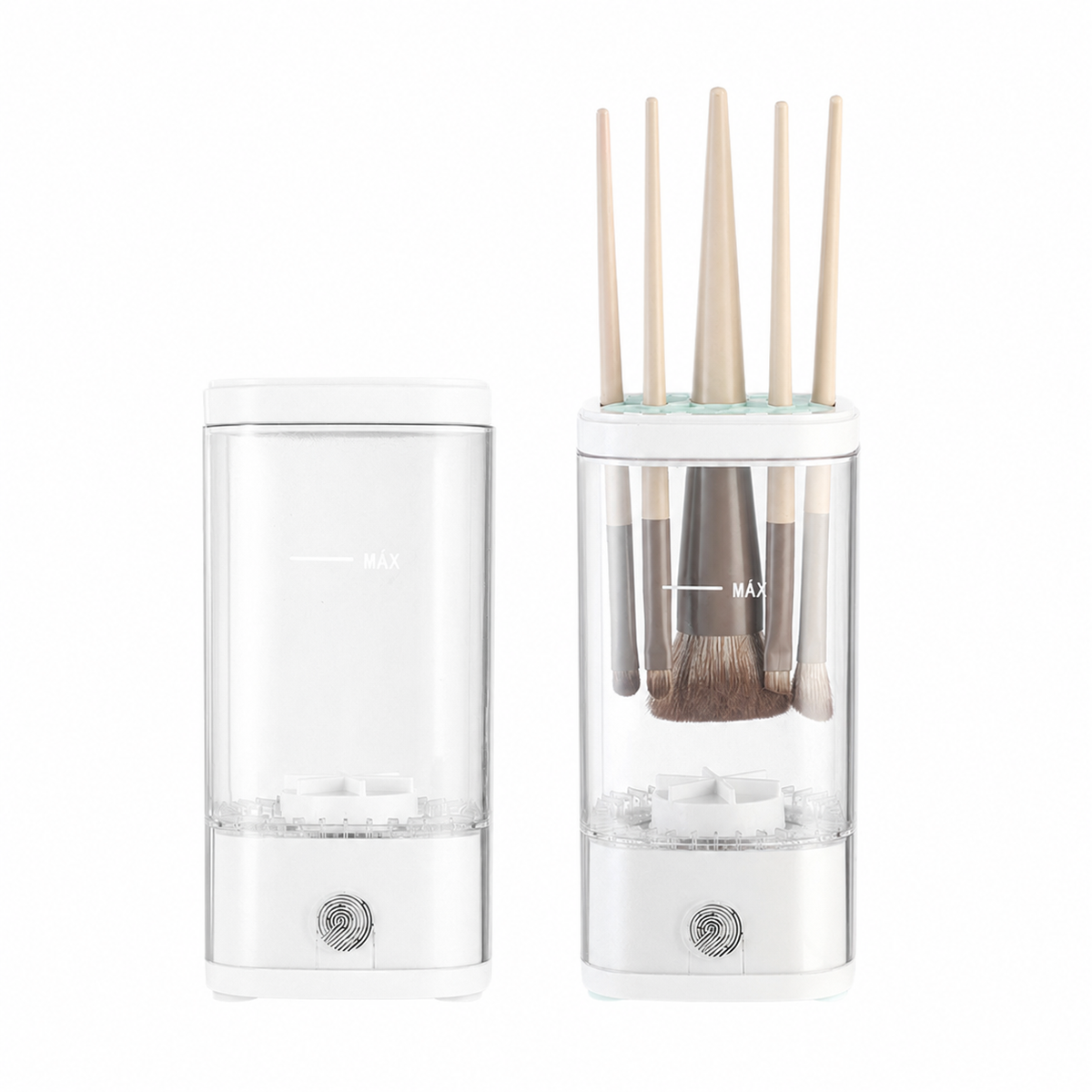 Limpiador eléctrico de brochas de maquillaje con UV - 5