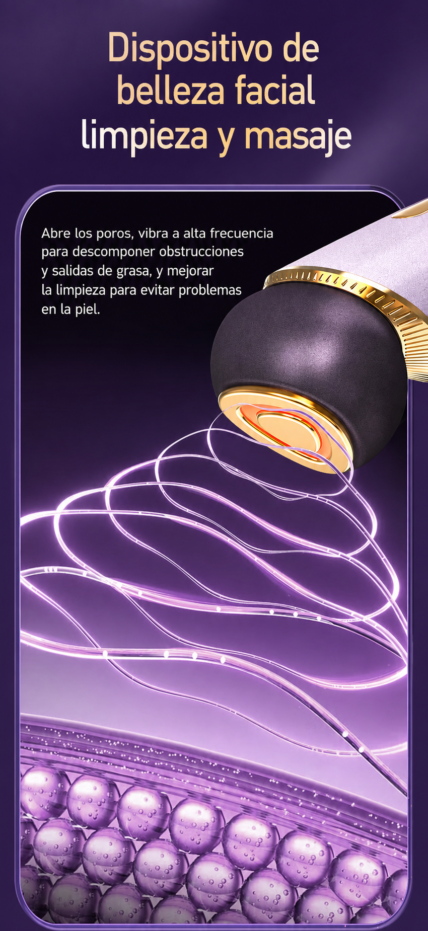 Dispositivo de belleza facial limpieza y masaje - 12