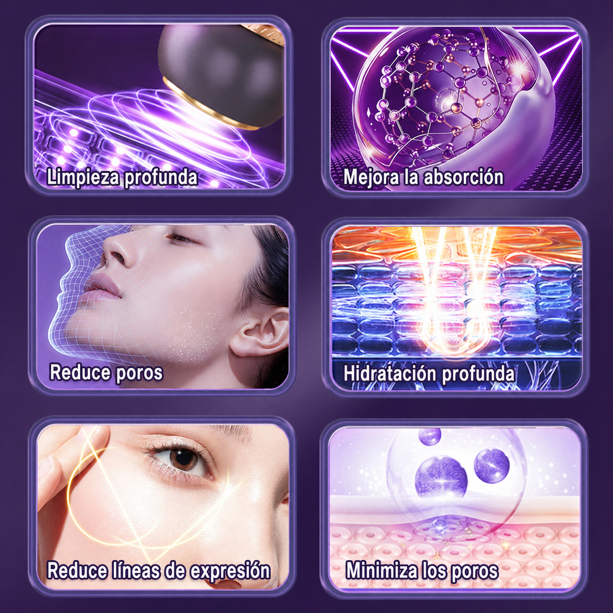 Dispositivo de belleza facial limpieza y masaje - 3