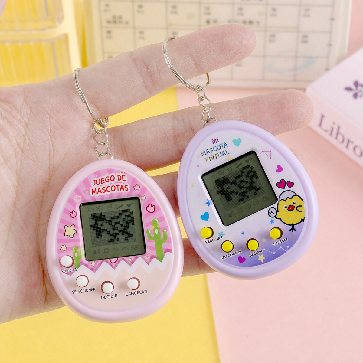Mascota virtual electrónica llavero juego retro - 2