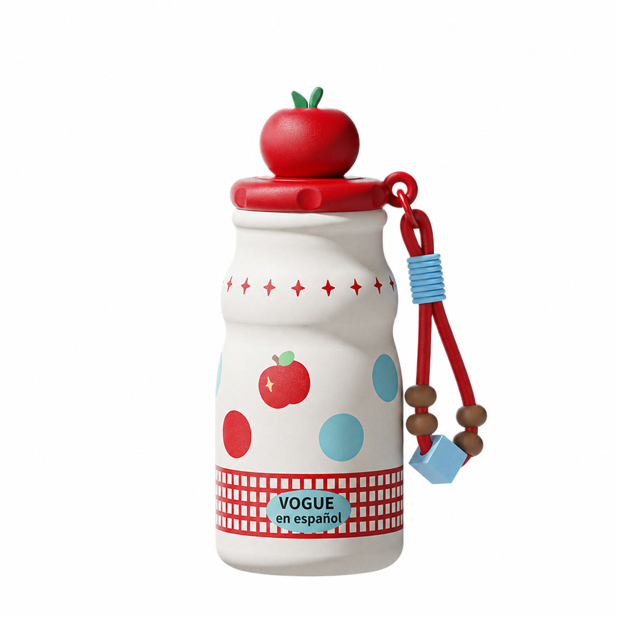 Termo con popote 500 ml acero inoxidable diseños kawaii - 4