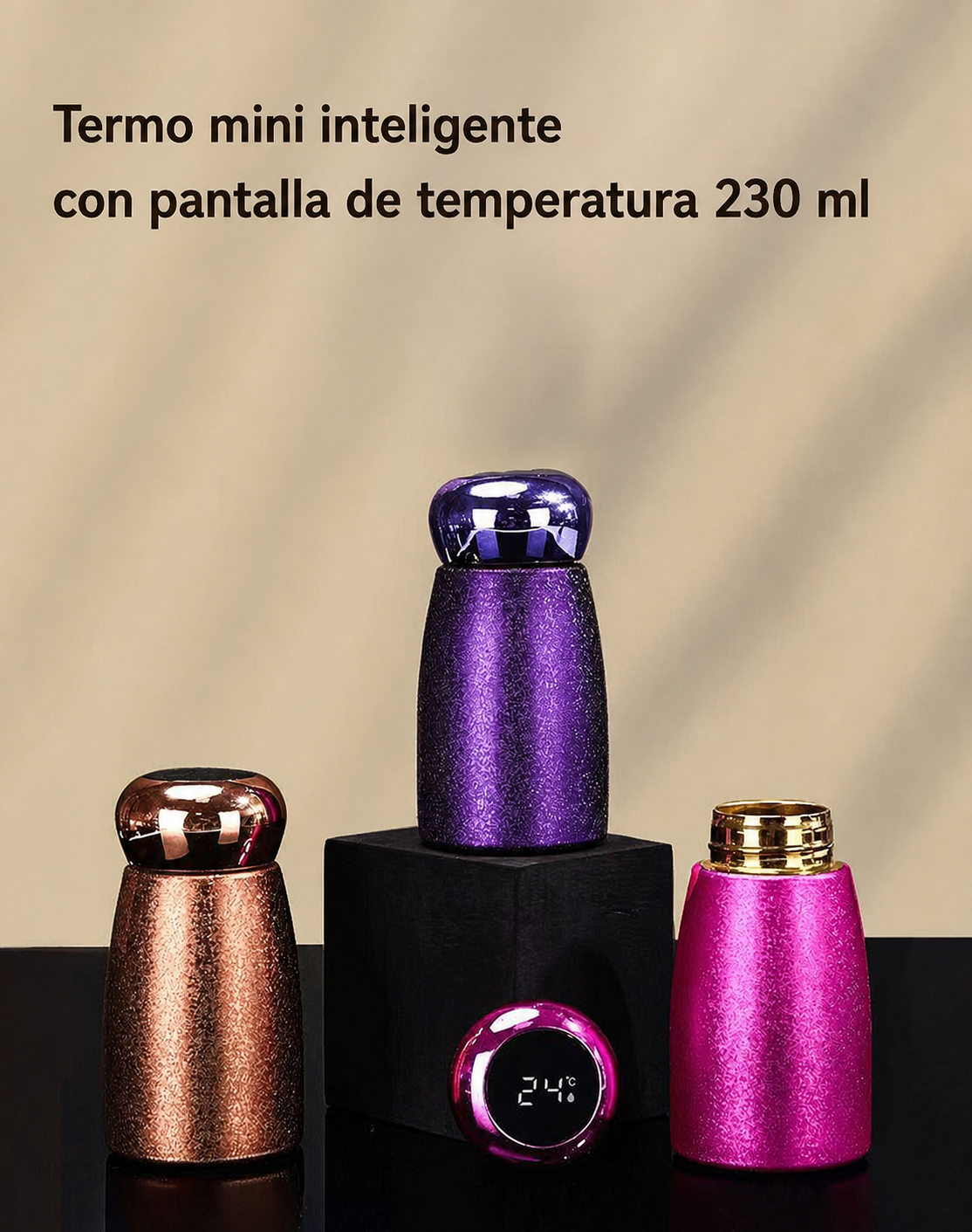 Termo mini 230 ml con indicador de temperatura inteligente - 21