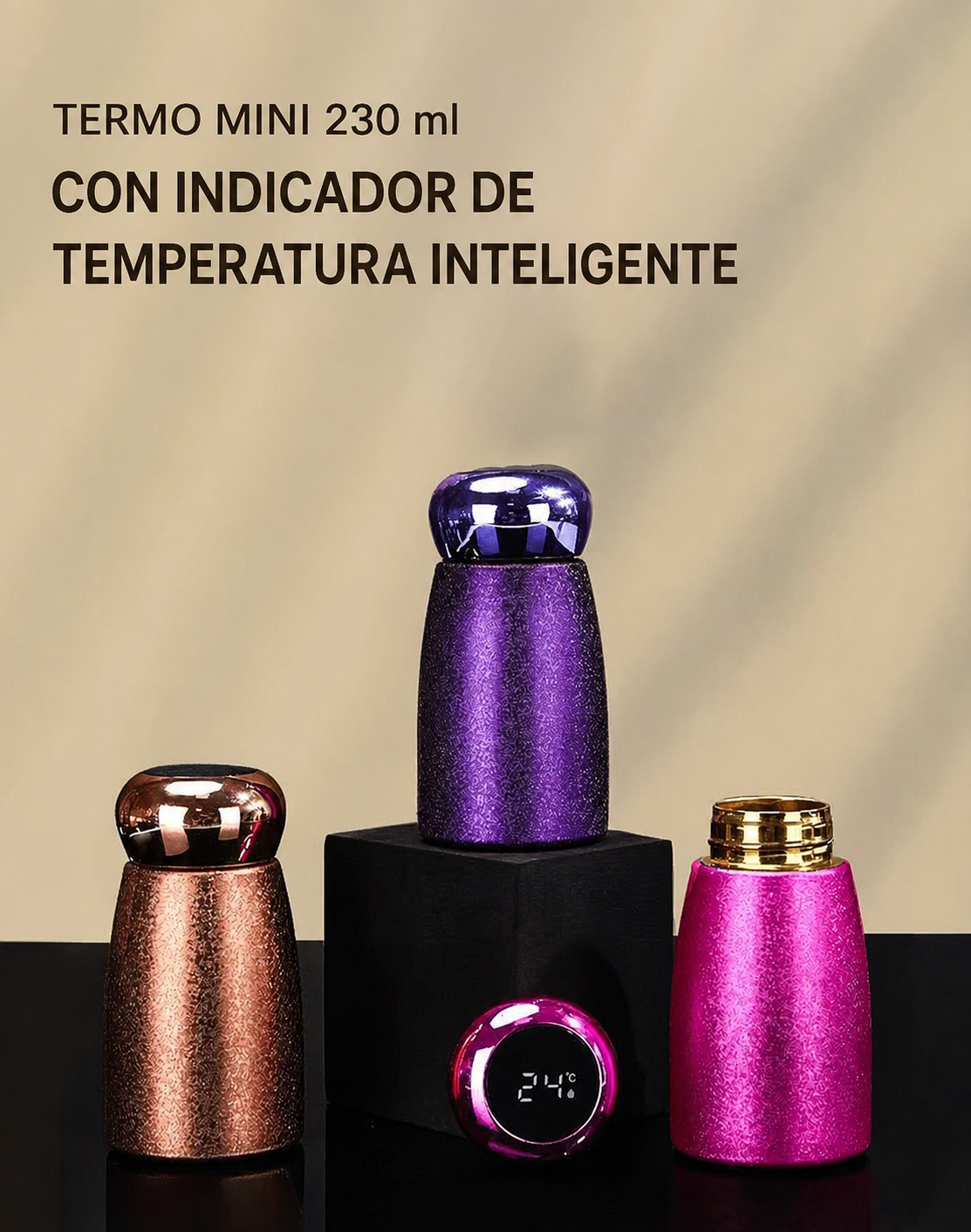 Termo mini 230 ml con indicador de temperatura inteligente - 20