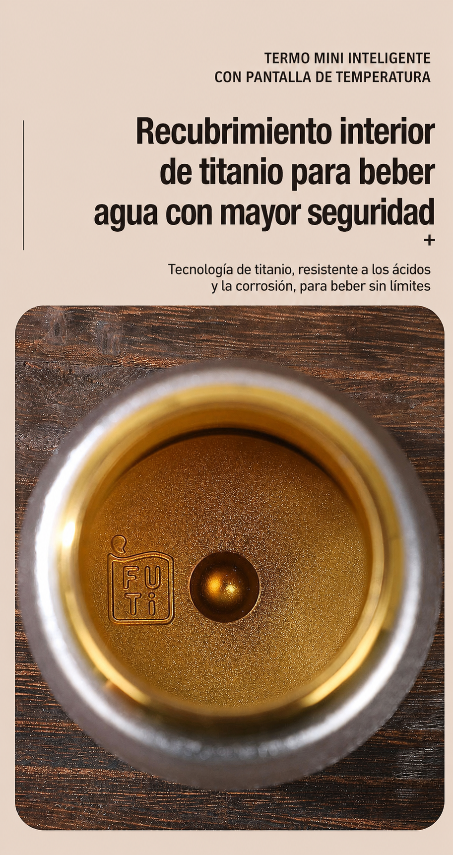 Termo mini 230 ml con indicador de temperatura inteligente - 29